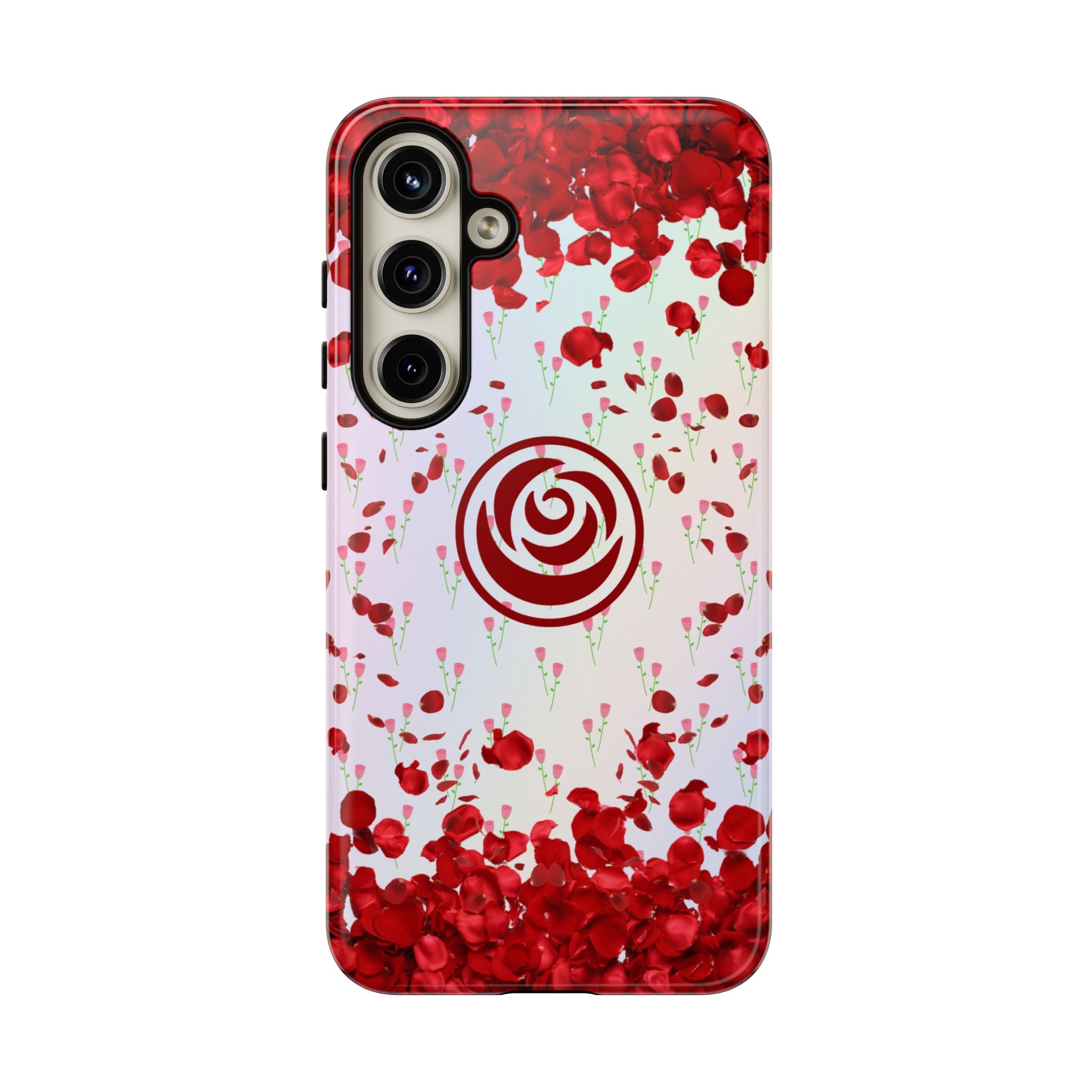 Tough Cases - Red Blossom Elegance Themed Phone Protection for iPhone, Samsung, and Google Pixel (Matte/Glossy)