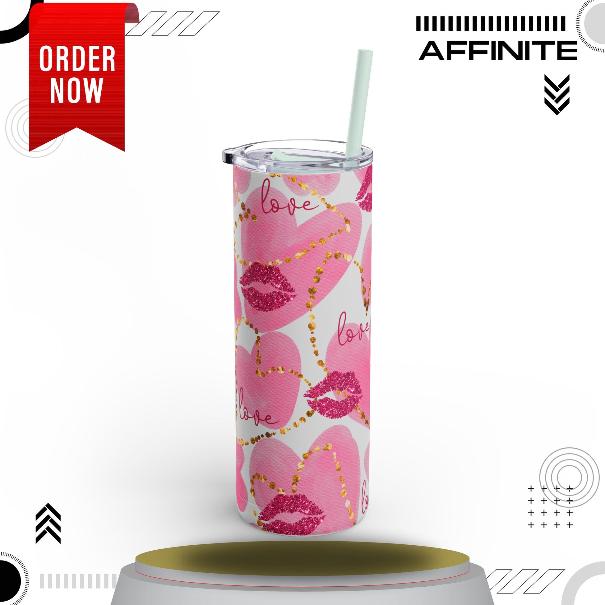 Tumblers Love Inspired Tumbler – 20oz Skinny Matte Cup for Hot & Cold Drinks