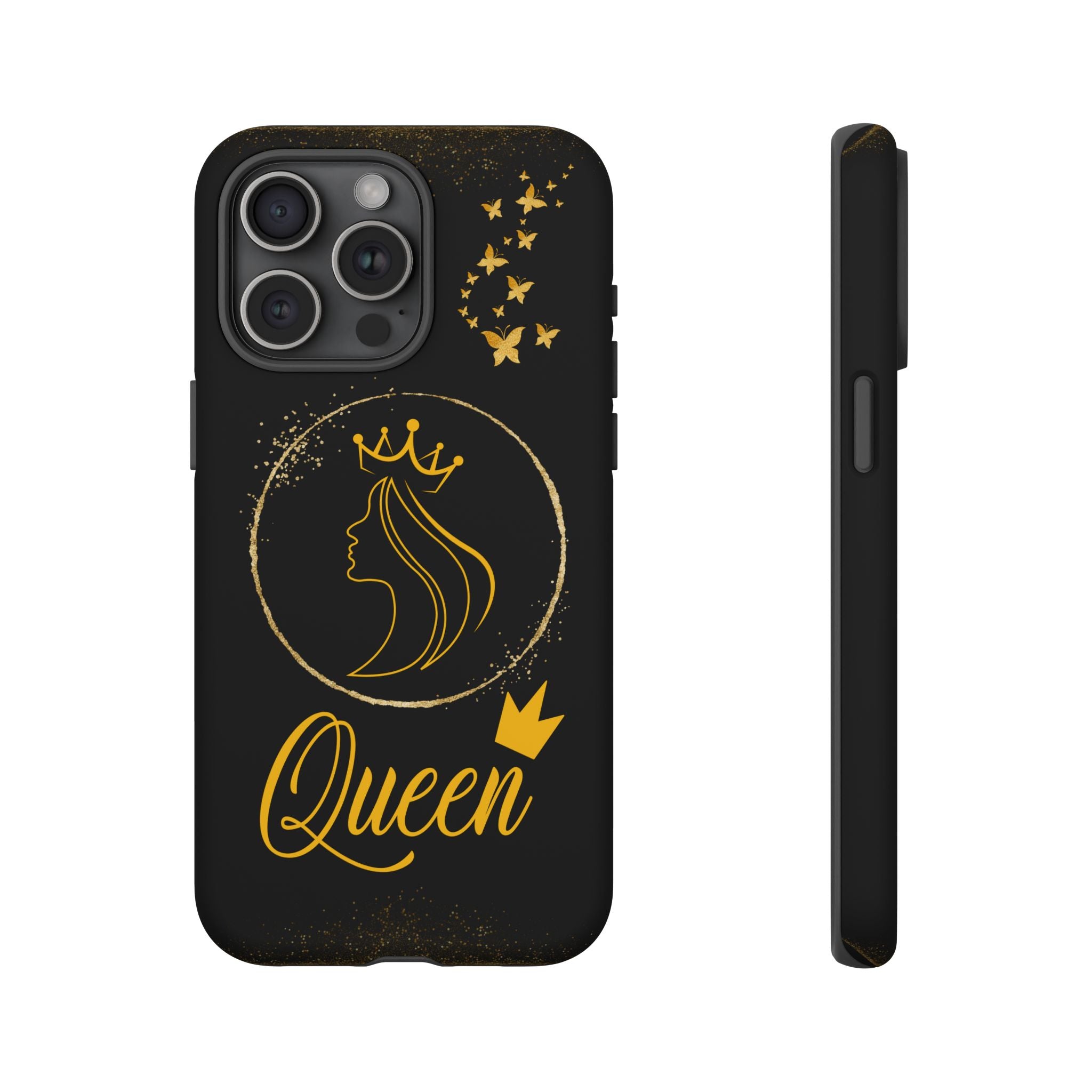 Tough Case Queen Phone Case – Matte & Glossy Crown Design for iPhone, Samsung & Pixel iPhone 15 Pro Max Matte