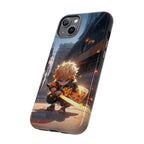 Chibi Zenitsu Lightning Tough Phone Case – Anime Protective Case for iPhone & Samsung, UV Resistant, Durable & Stylish