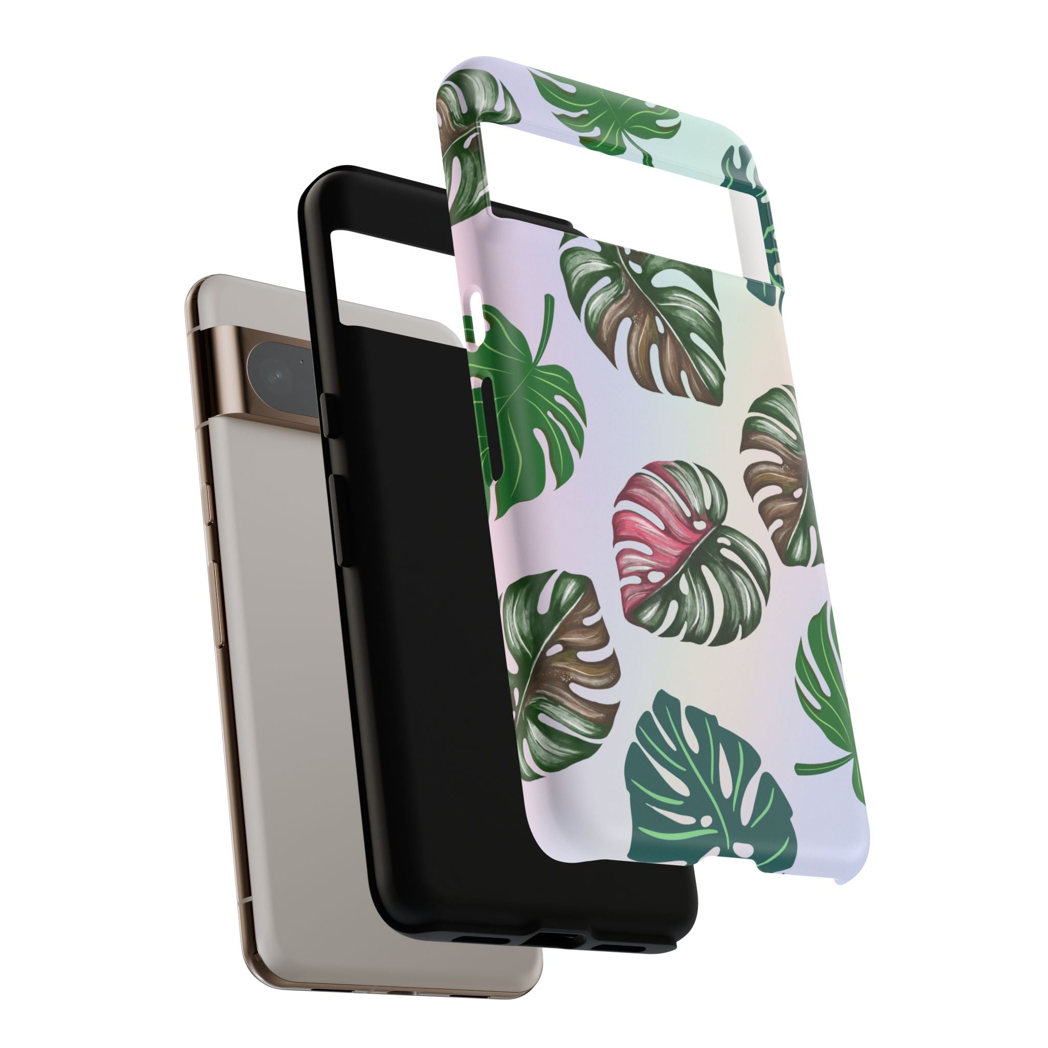 Tough Cases - Monstera Leaf Themed Phone Protection for iPhone, Samsung, and Google Pixel (Matte/Glossy)