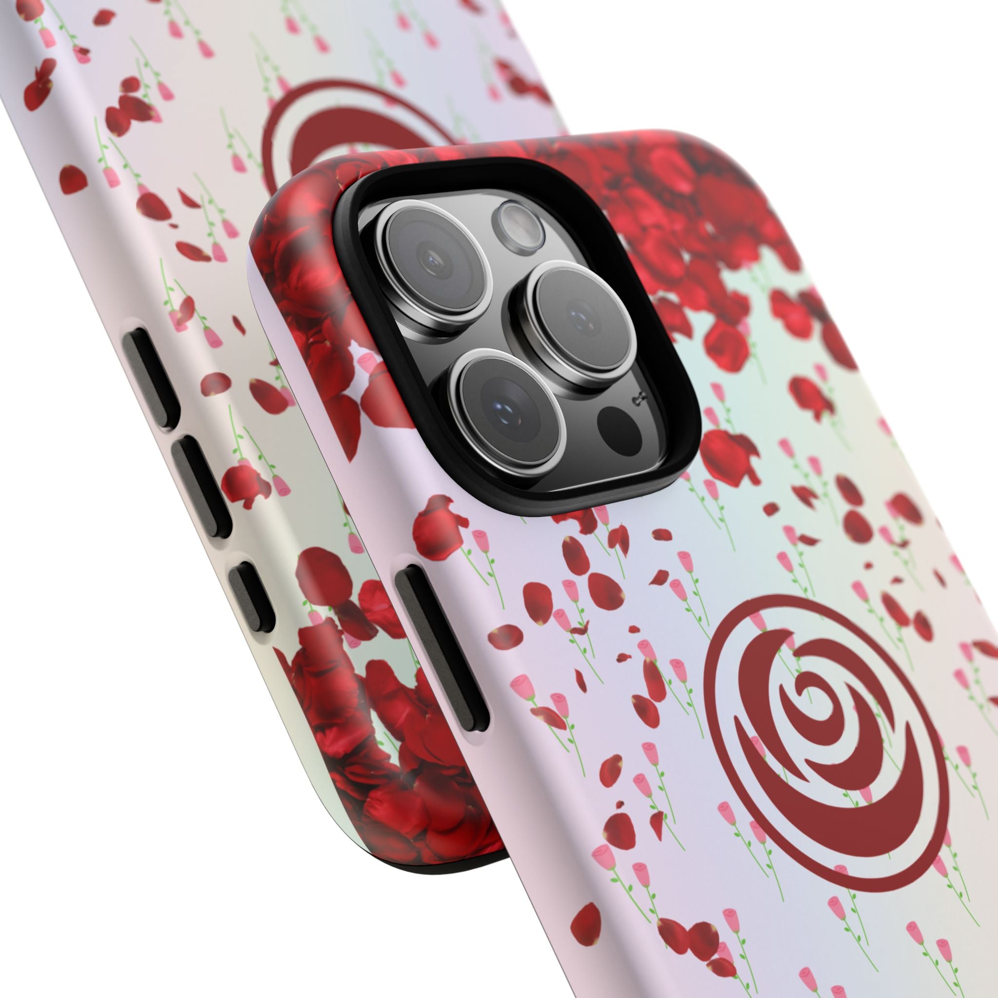 Tough Cases - Red Blossom Elegance Themed Phone Protection for iPhone, Samsung, and Google Pixel (Matte/Glossy)