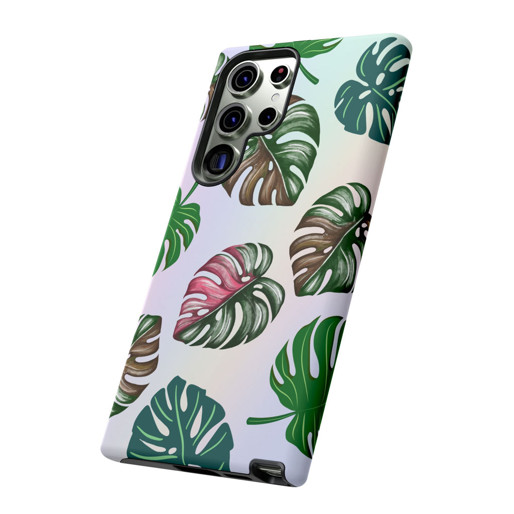 Tough Cases - Monstera Leaf Themed Phone Protection for iPhone, Samsung, and Google Pixel (Matte/Glossy)