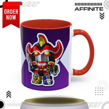 Mug Mighty Morphin Power Rangers Megazord Ceramic Mug - 11oz & 15oz Coffee Mug - Accent Mug for Pop Culture Fans 11oz Red