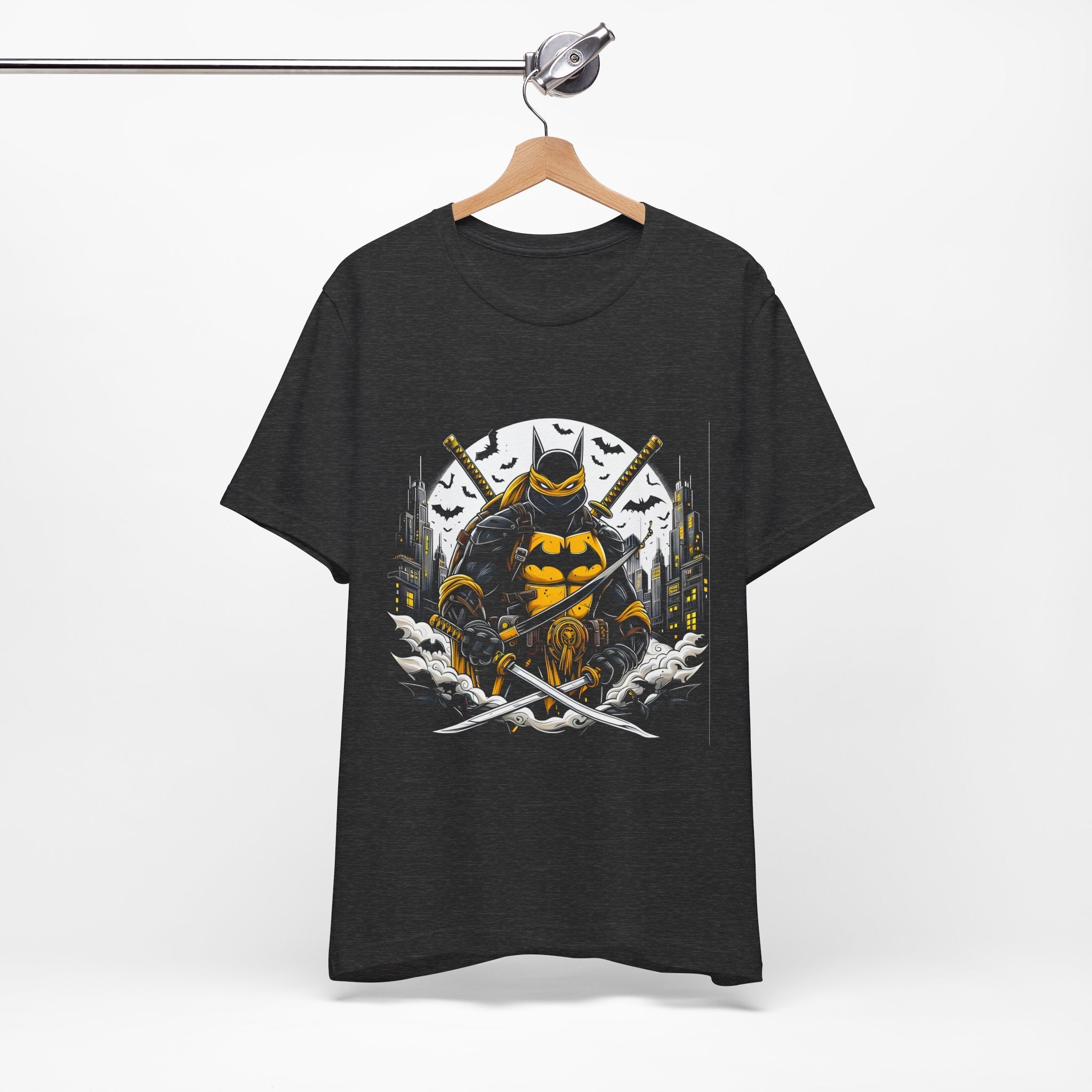 T-Shirt Ninja Batman Tee | Unisex Jersey Graphic T-Shirt Dark Grey Heather