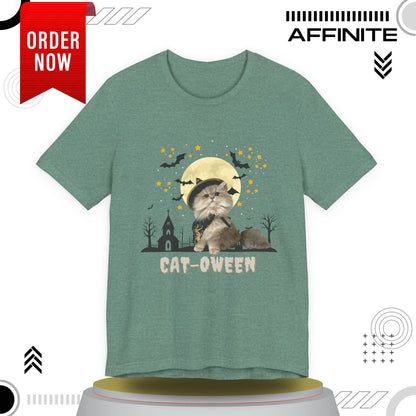 T-Shirt Unisex Halloween Cat Tee Good ‘Cat-oween’ – Perfect for Cat Lovers & Halloween Fans!