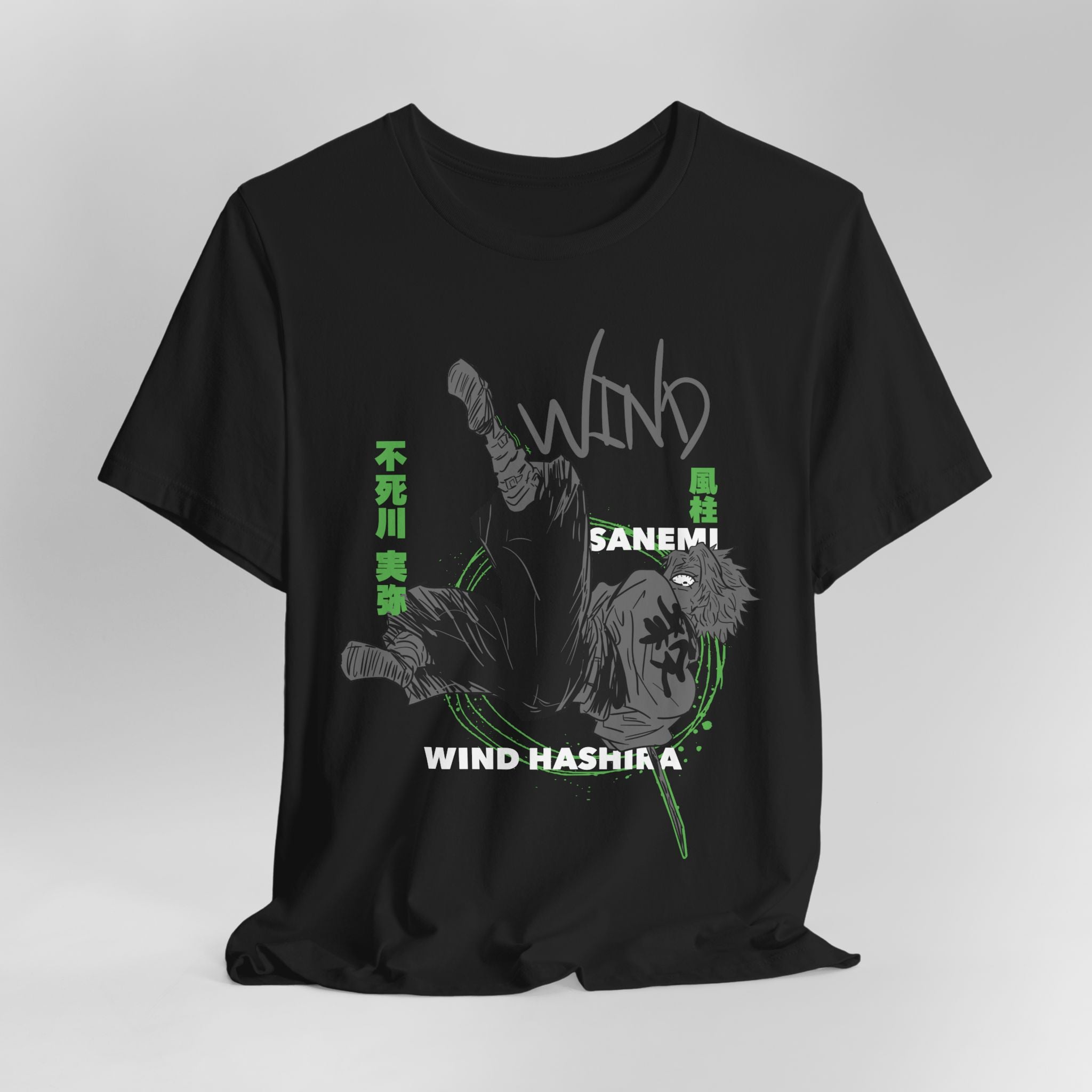 Unisex Anime Graphic Tee | Sanemi Wind Hashira Shirt, Cool Gift for Fans, Casual Wear, Comfortable Streetwear, Demon Slayer Merch