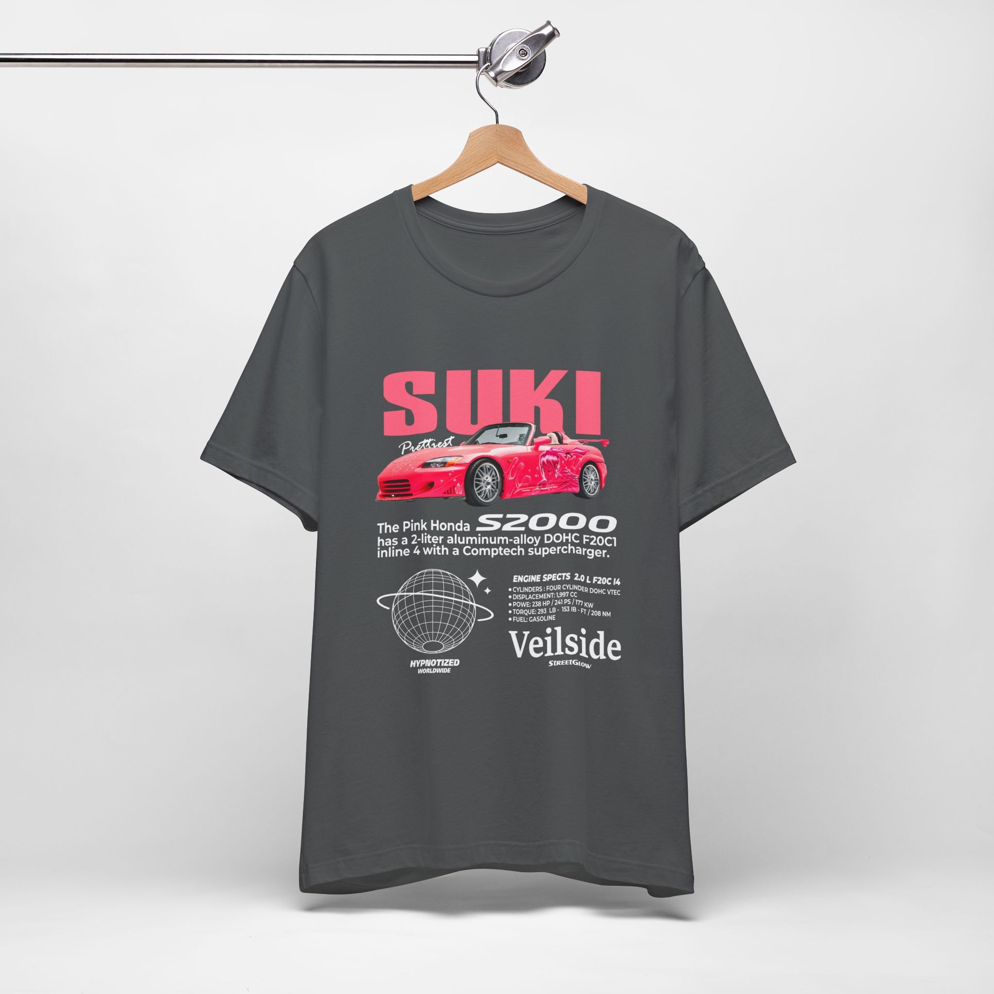 Suki Honda S2000 Shirt – Fast Car Anime T-Shirt | Unisex Retro Japanese Design by Bella+Canvas