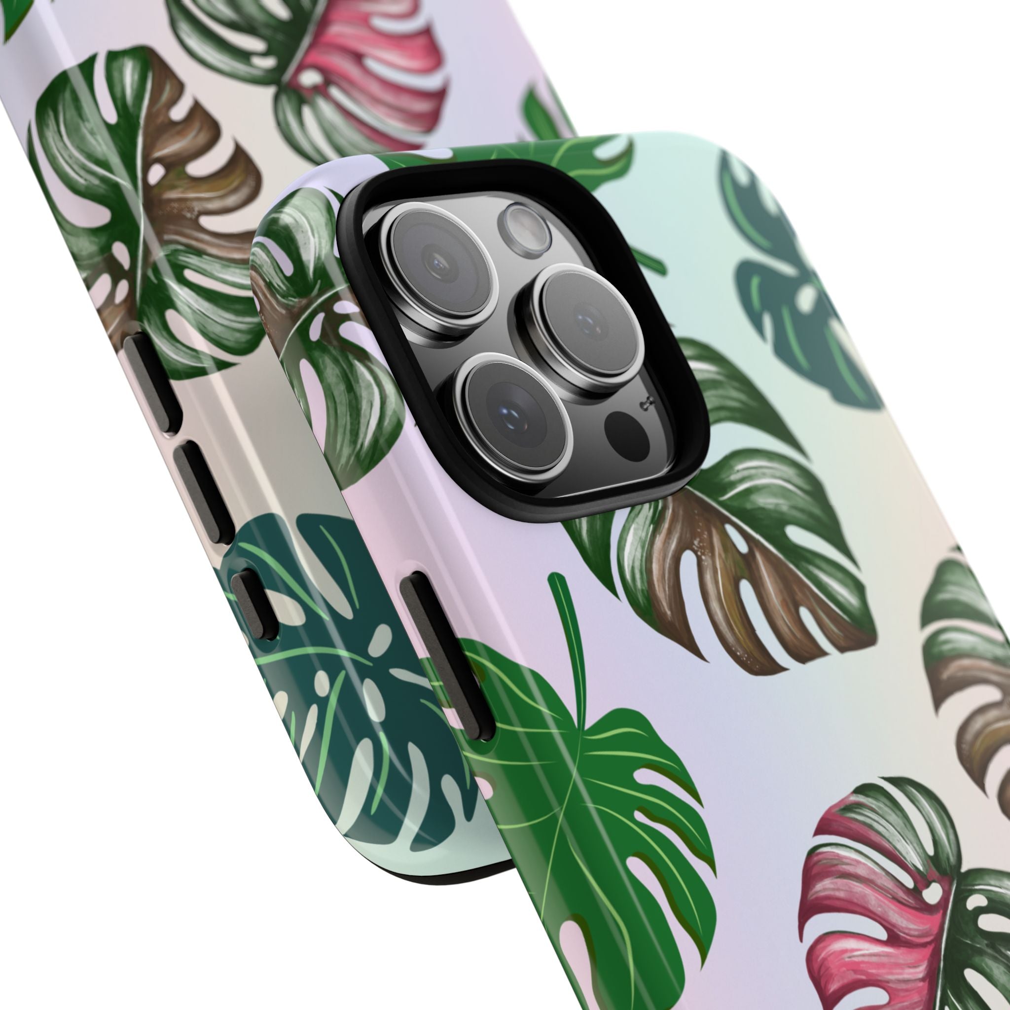 Tough Cases - Monstera Leaf Themed Phone Protection for iPhone, Samsung, and Google Pixel (Matte/Glossy)