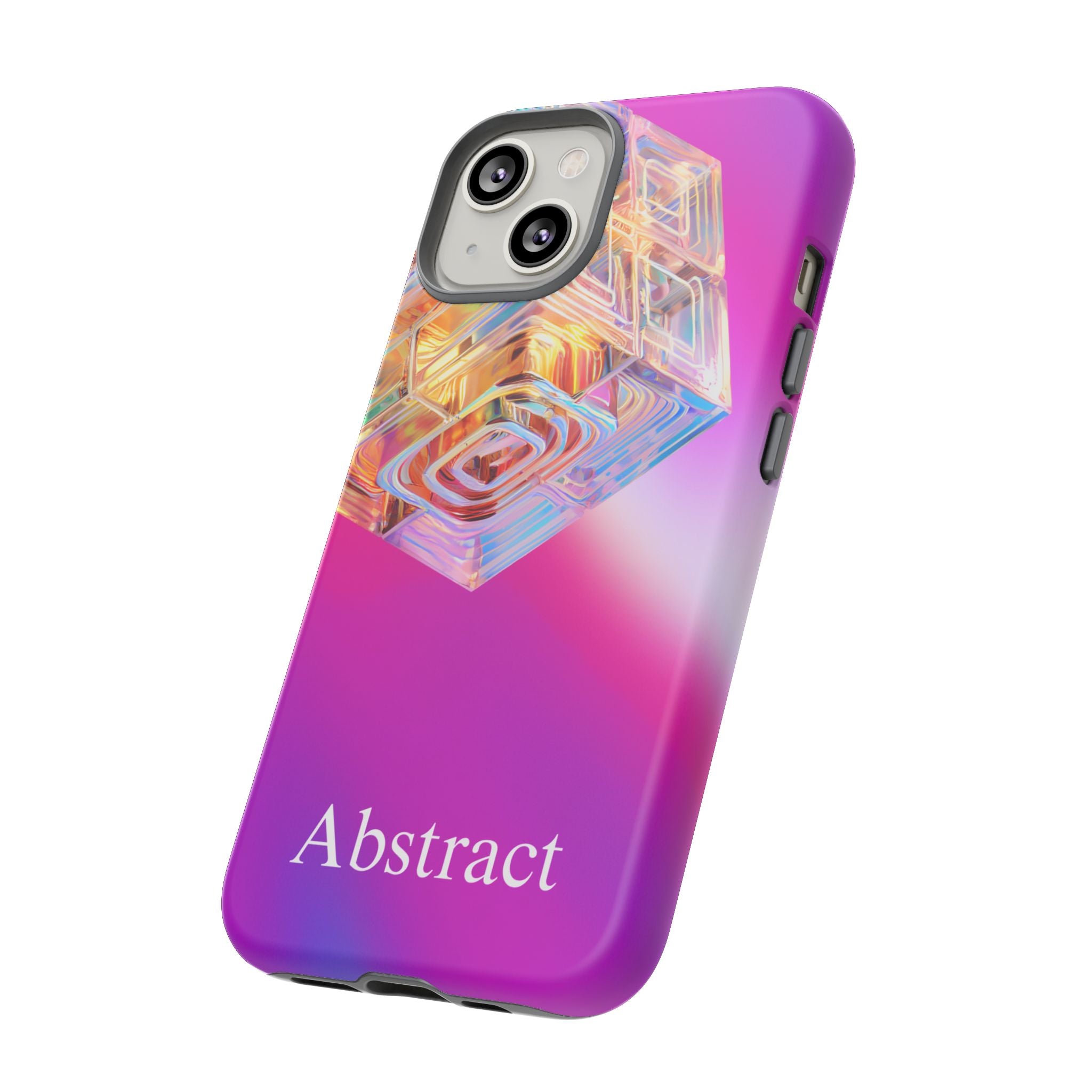 Vibrant 3D Cube Phone Case - Colorful Gradient Art for iPhone, Samsung & Pixel