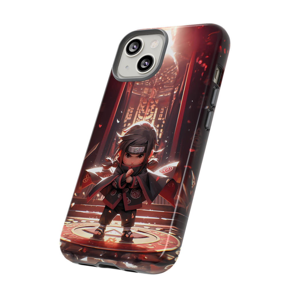 Chibi Itachi Tough Phone Case – Anime Protective Case for iPhone & Samsung, UV Resistant, Durable & Stylish