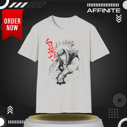 T-Shirt Anime-Jiraiya Inspired Unisex Softstyle T-Shirt with Bold Graphics Ice Grey