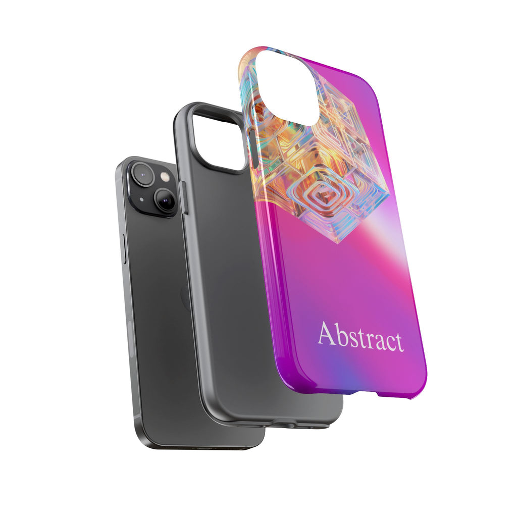 Vibrant 3D Cube Phone Case - Colorful Gradient Art for iPhone, Samsung & Pixel