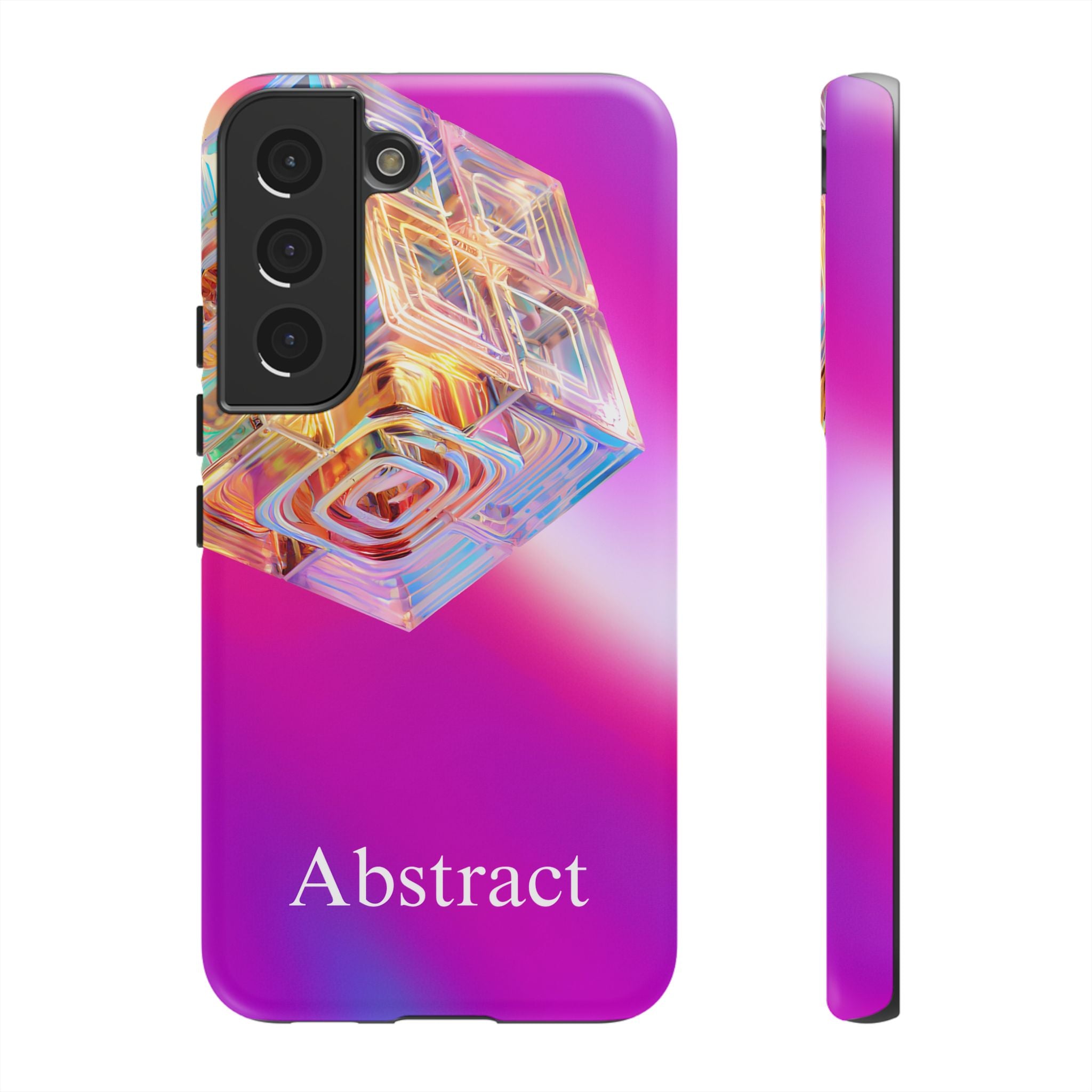 Vibrant 3D Cube Phone Case - Colorful Gradient Art for iPhone, Samsung & Pixel