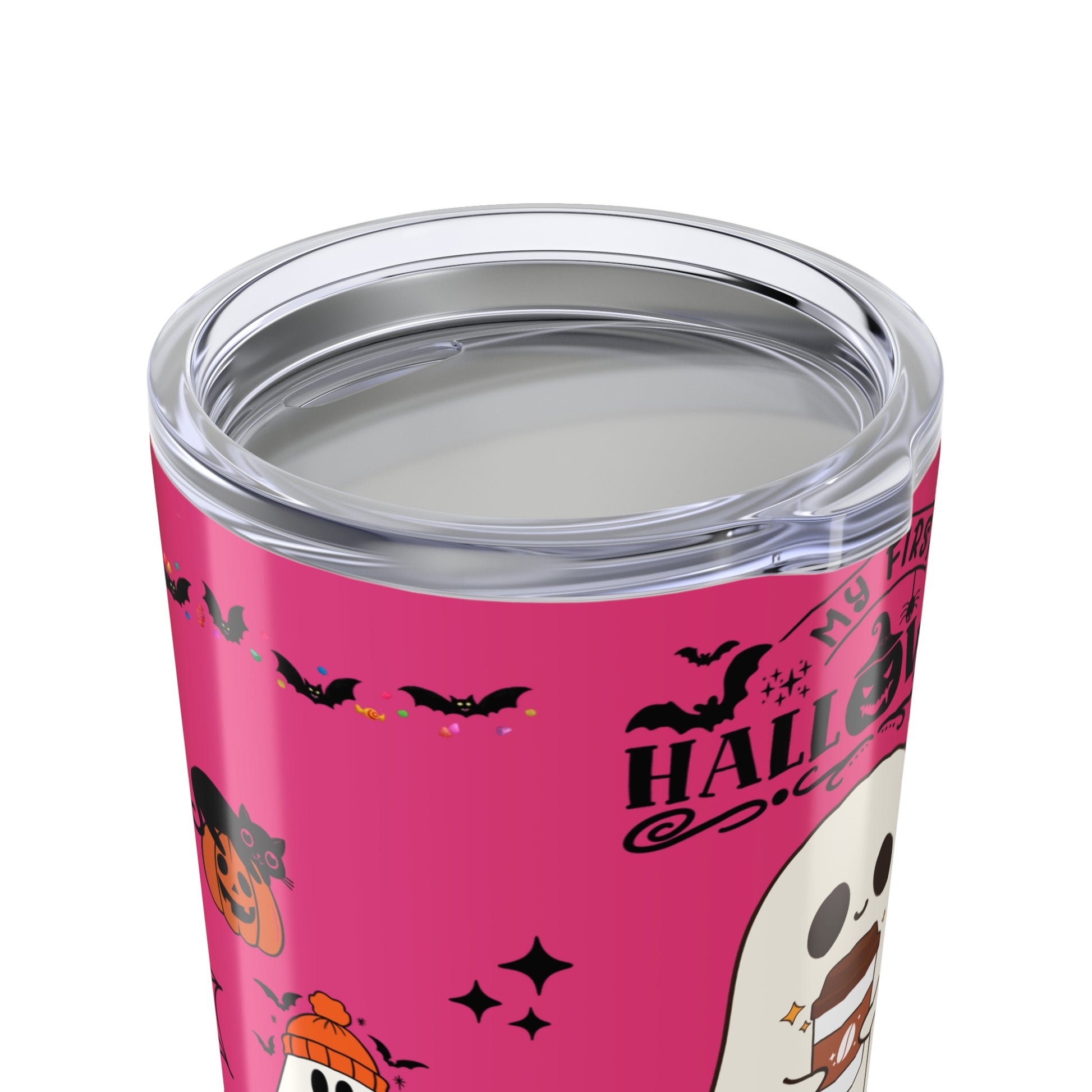 Tumblers Tumbler 20oz Raspberry Pink, "Spooky Halloween 20oz Tumbler" Keep Your Drinks Hot or Cold with Style!