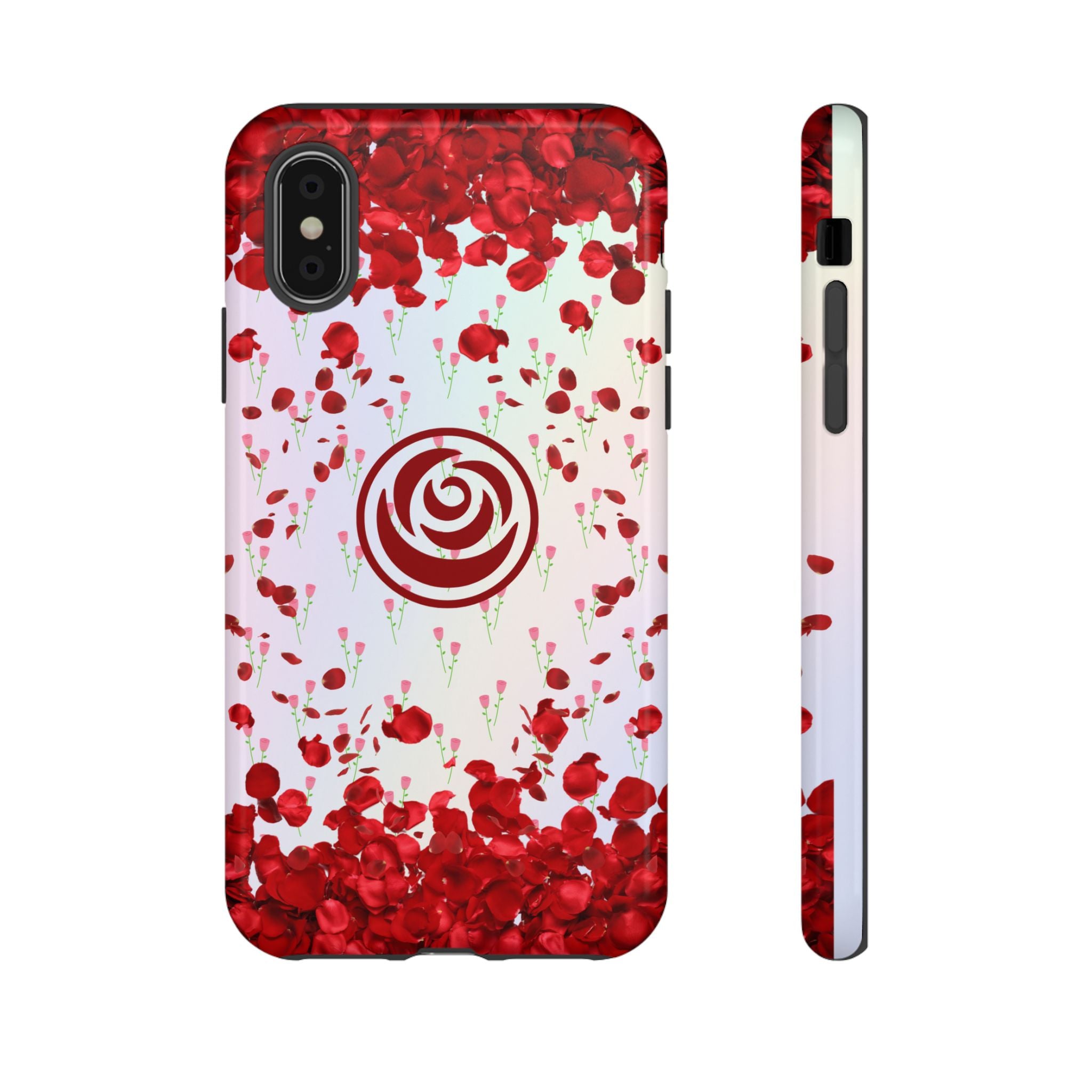 Tough Cases - Red Blossom Elegance Themed Phone Protection for iPhone, Samsung, and Google Pixel (Matte/Glossy)