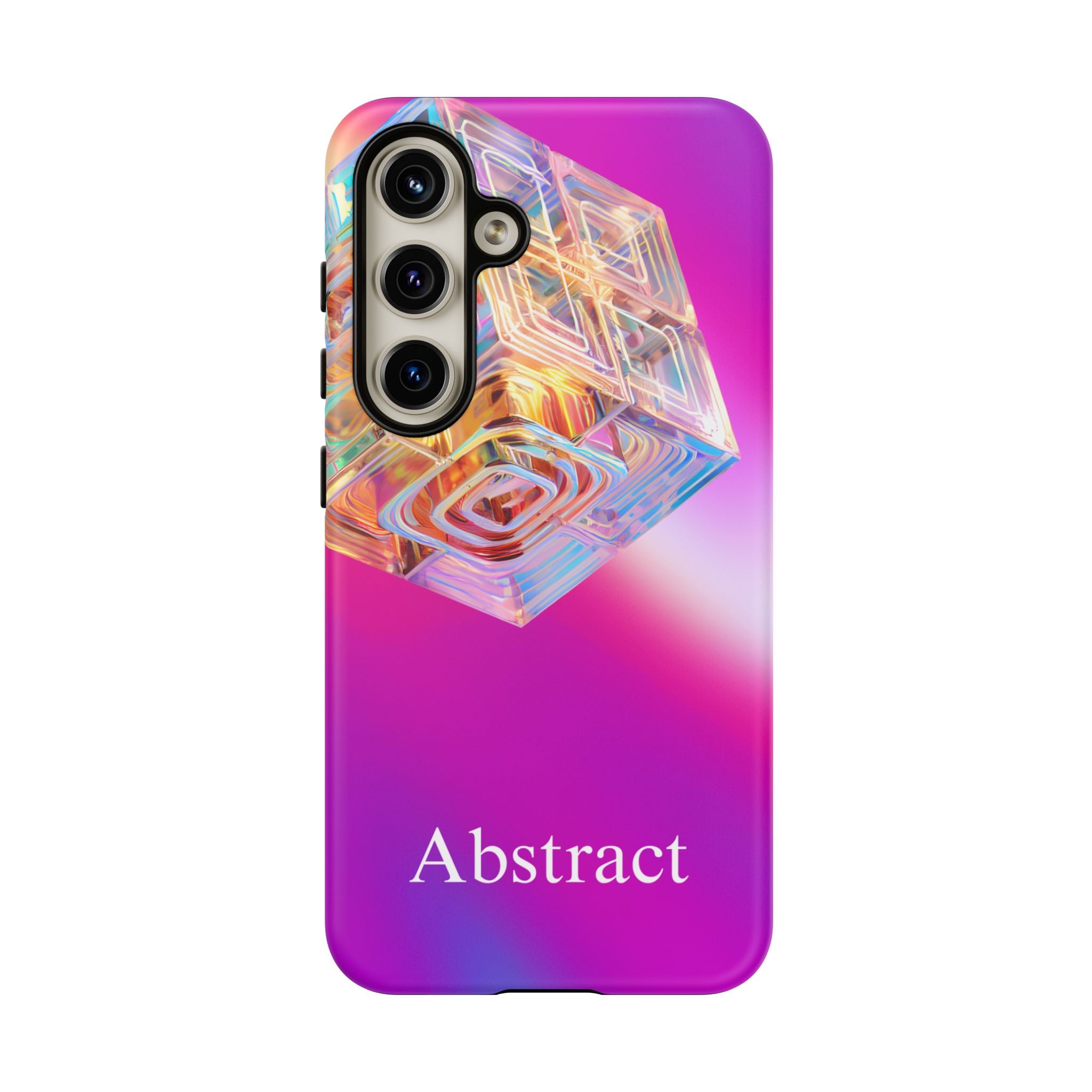 Vibrant 3D Cube Phone Case - Colorful Gradient Art for iPhone, Samsung & Pixel