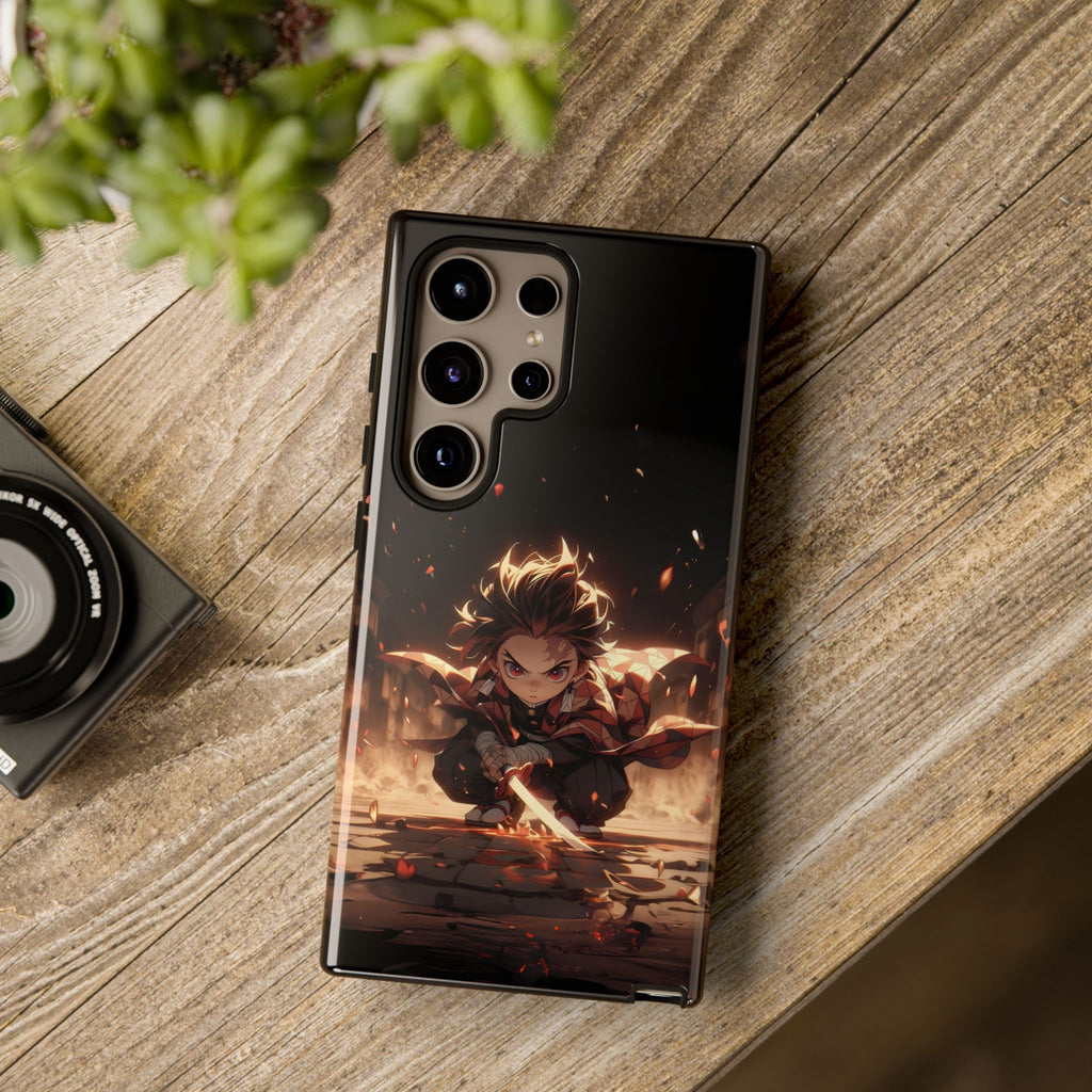 Tough Phone Case – Chibi Tanjiro Kamado Anime Protective Case for iPhone & Samsung