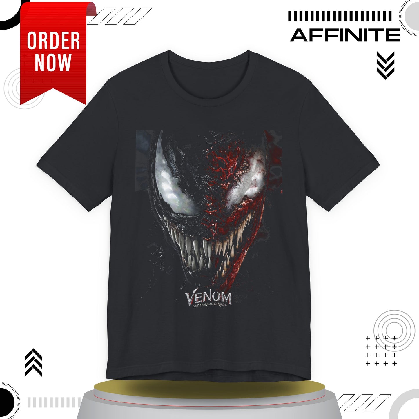 T-Shirt Venom Graphic Tee - Unisex Comic Book T-Shirt for Fans (100% Cotton)