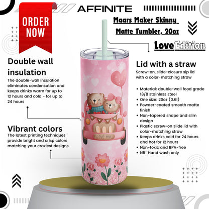 Tumblers 20oz Maars Maker Matte Tumbler – A Skinny Sip of Love Seaglass 20oz Matte