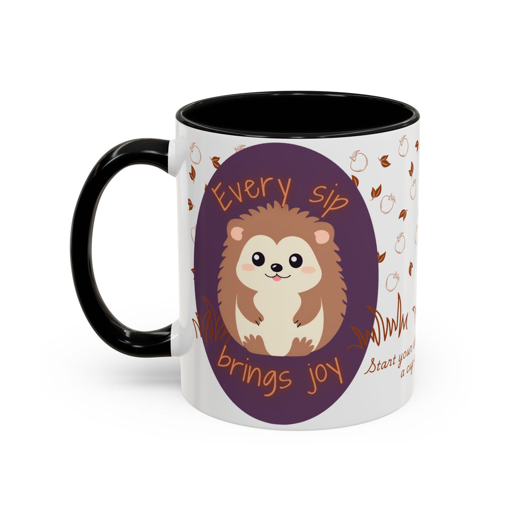 Cute Hedgehog Accent Coffee Mug , Funny Gift for Animal Lovers, (11oz) (15oz)