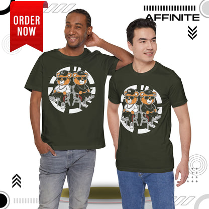 T-Shirt Awesome Bear T-Shirt - Fun Graphic Unisex Tee for Teen & Adults (100% Cotton)