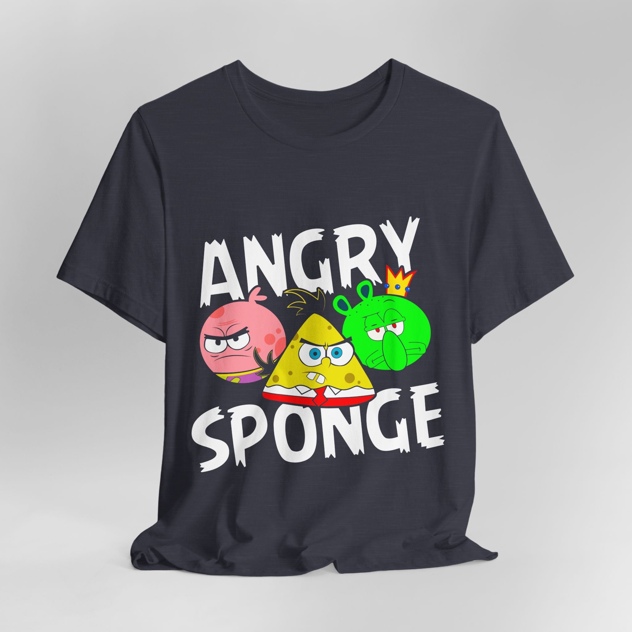 Funny Graphic Tee, Angry Sponge T-Shirt, Unisex Cartoon Shirt, Gift for Gamers, Casual Wear, Holiday Apparel