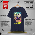 T-Shirt Gorillaz T-Shirt - Streetwear Unisex Band Tee for Music Fans (100% Cotton) Navy