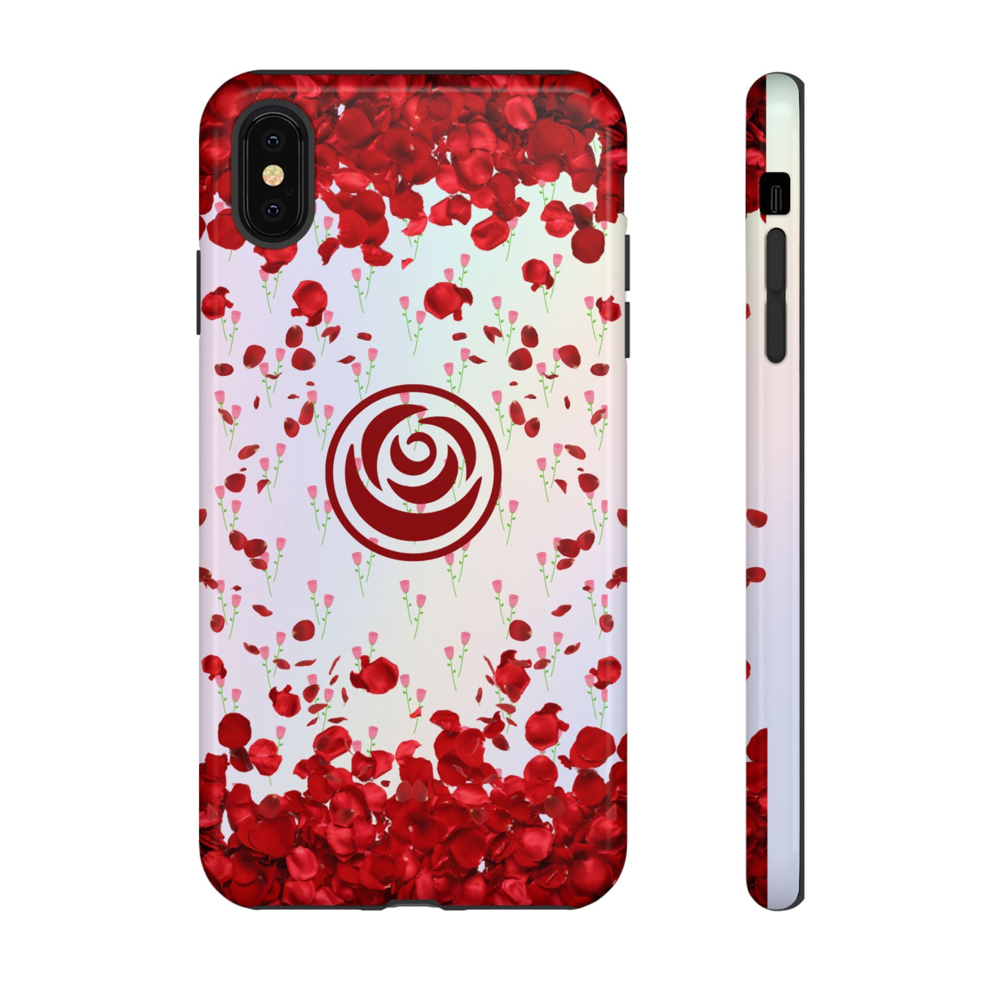 Tough Cases - Red Blossom Elegance Themed Phone Protection for iPhone, Samsung, and Google Pixel (Matte/Glossy)