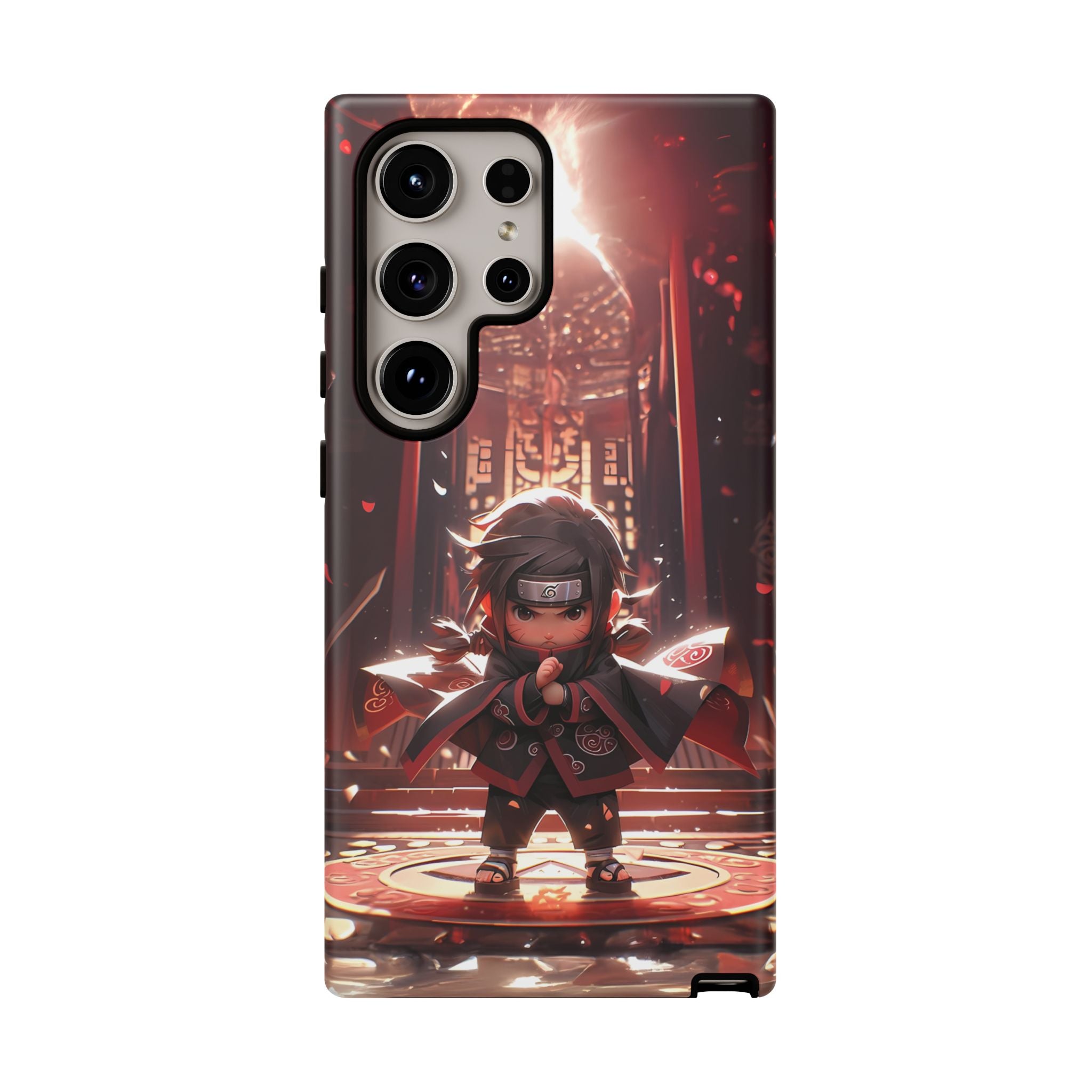 Chibi Itachi Tough Phone Case – Anime Protective Case for iPhone & Samsung, UV Resistant, Durable & Stylish