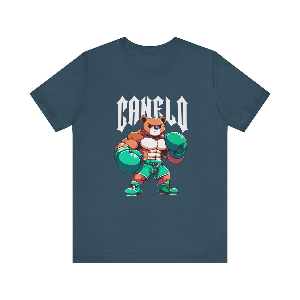T-Shirt Boxing Bear T-Shirt - Unisex Jersey Short Sleeve Tee Inspired by Canelo Deep Teal