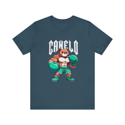 T-Shirt Boxing Bear T-Shirt - Unisex Jersey Short Sleeve Tee Inspired by Canelo Deep Teal