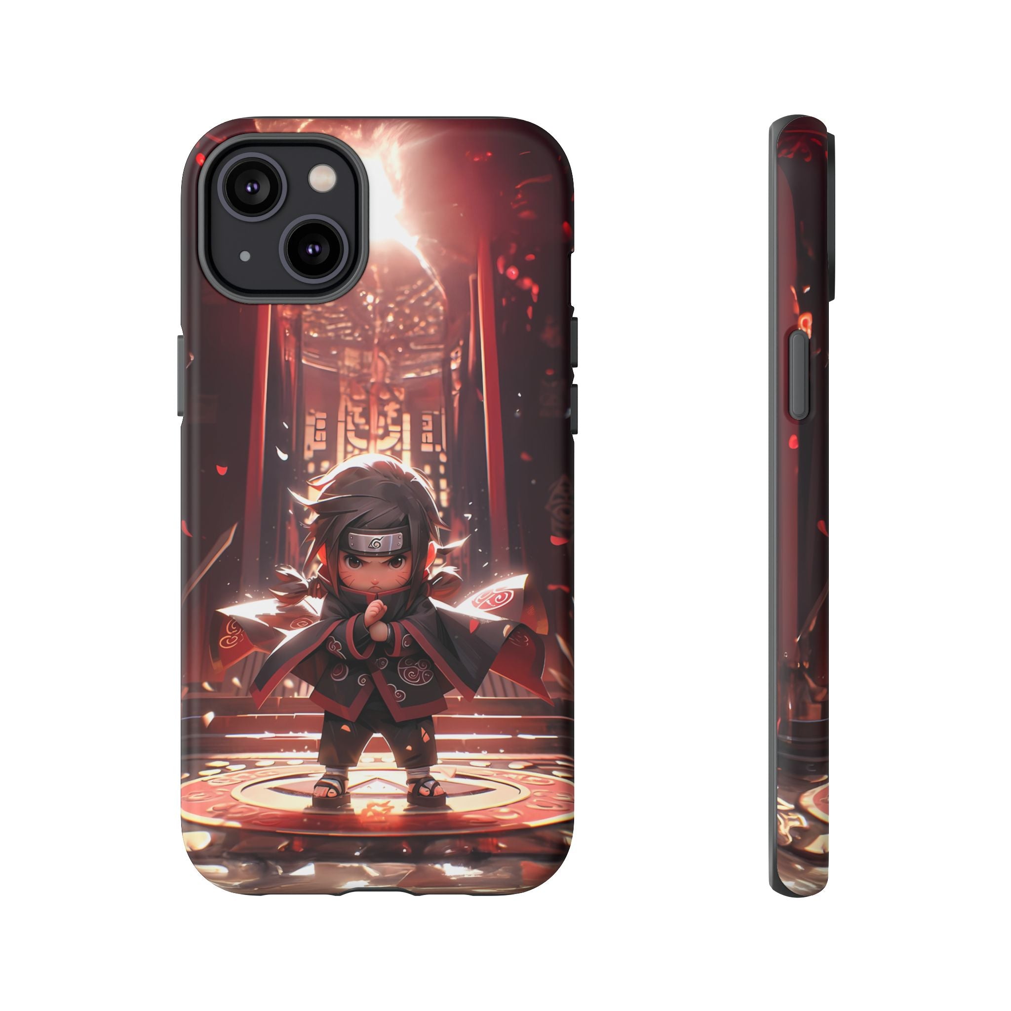Chibi Itachi Tough Phone Case – Anime Protective Case for iPhone & Samsung, UV Resistant, Durable & Stylish