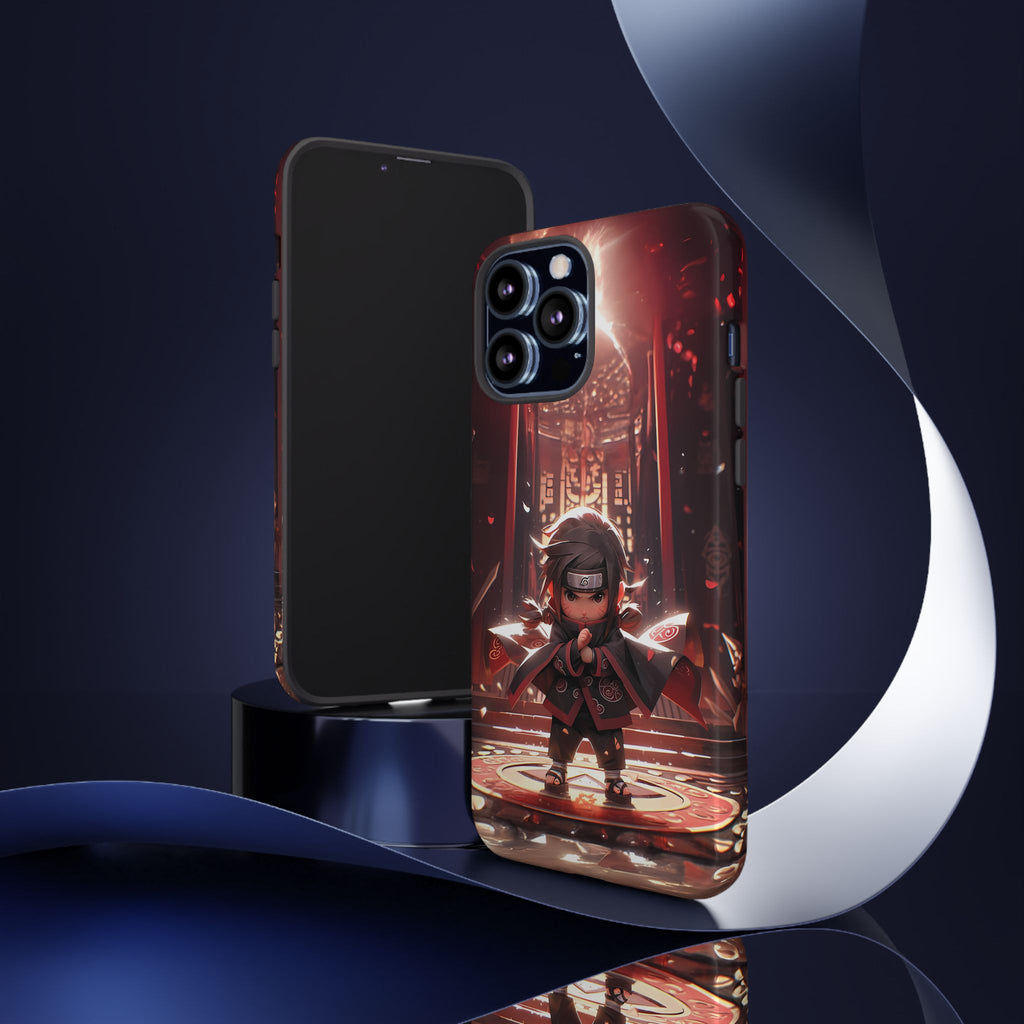 Chibi Itachi Tough Phone Case – Anime Protective Case for iPhone & Samsung, UV Resistant, Durable & Stylish