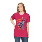 T-Shirt Skateboard Society Unisex Tee - Vibrant Orange Graphic T-Shirt for Skate Enthusiasts