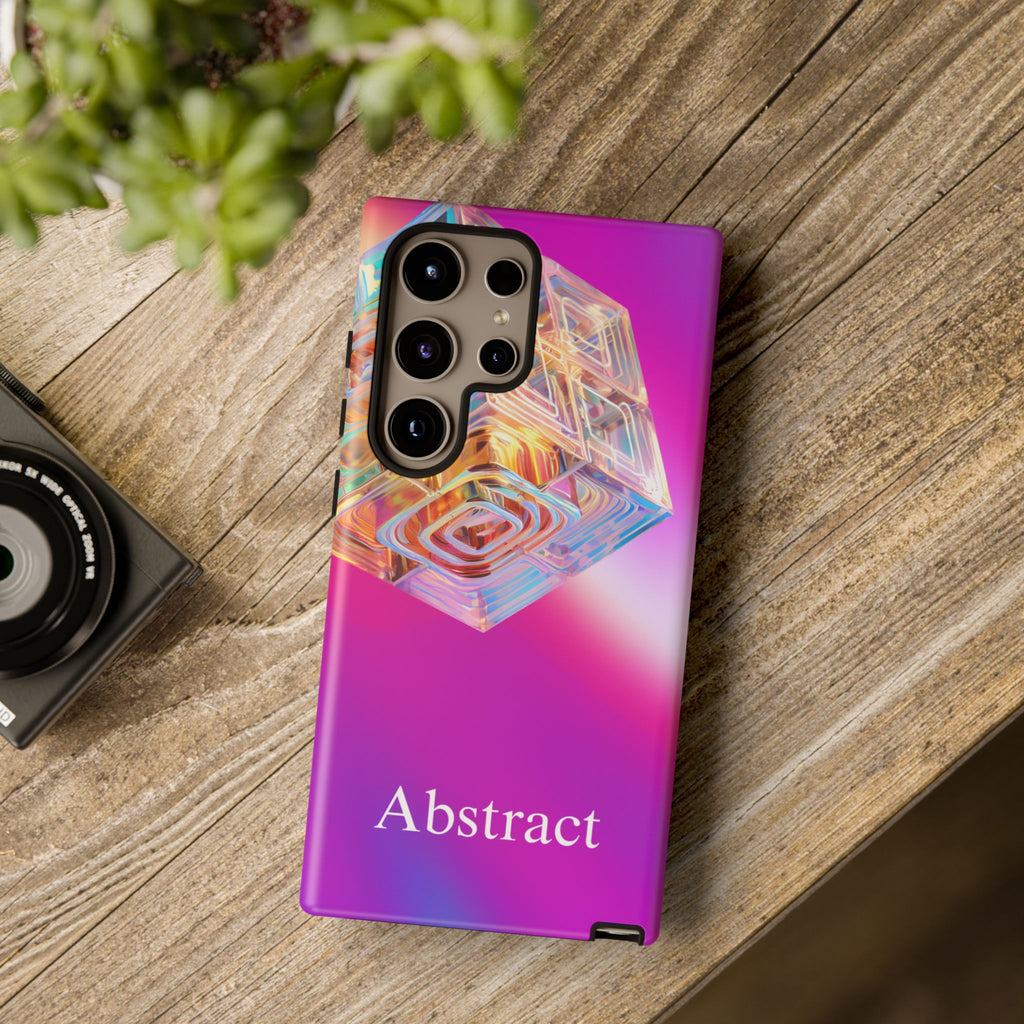 Vibrant 3D Cube Phone Case - Colorful Gradient Art for iPhone, Samsung & Pixel