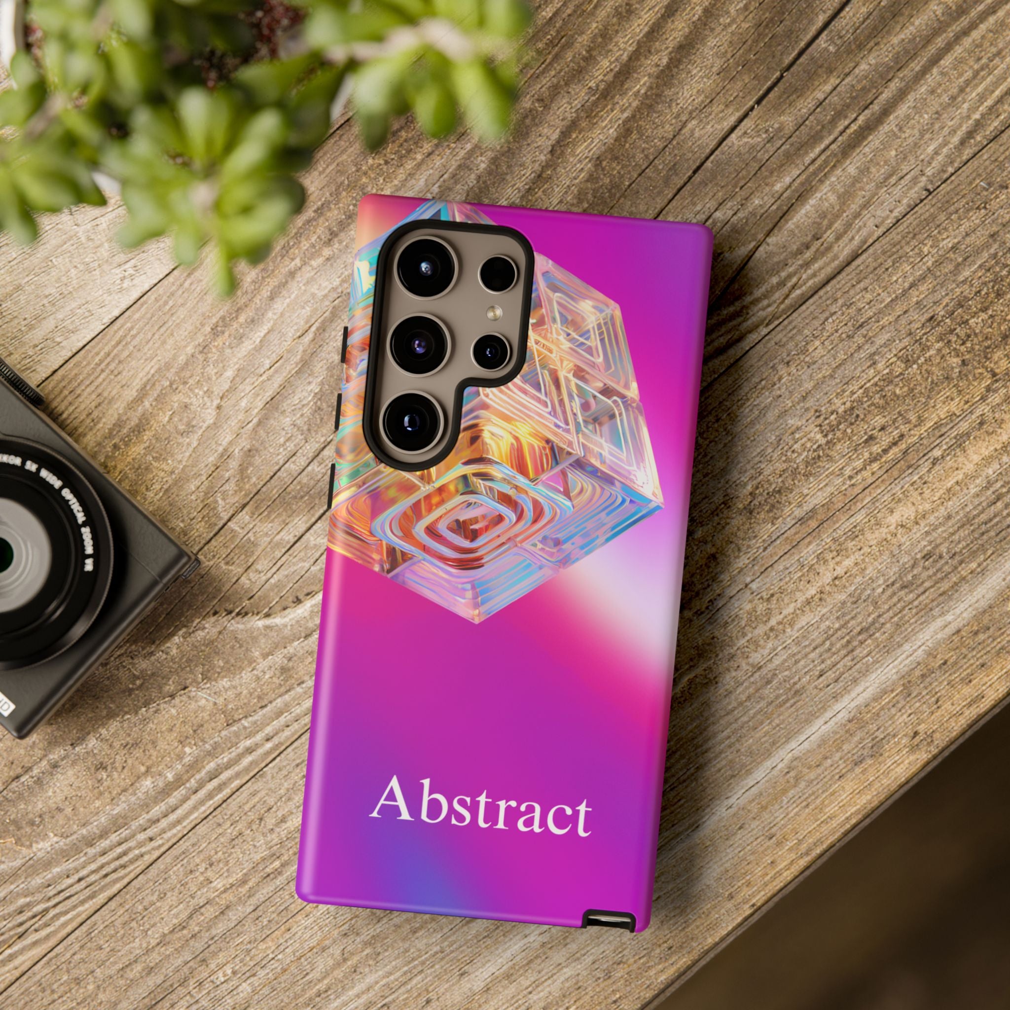 Vibrant 3D Cube Phone Case - Colorful Gradient Art for iPhone, Samsung & Pixel