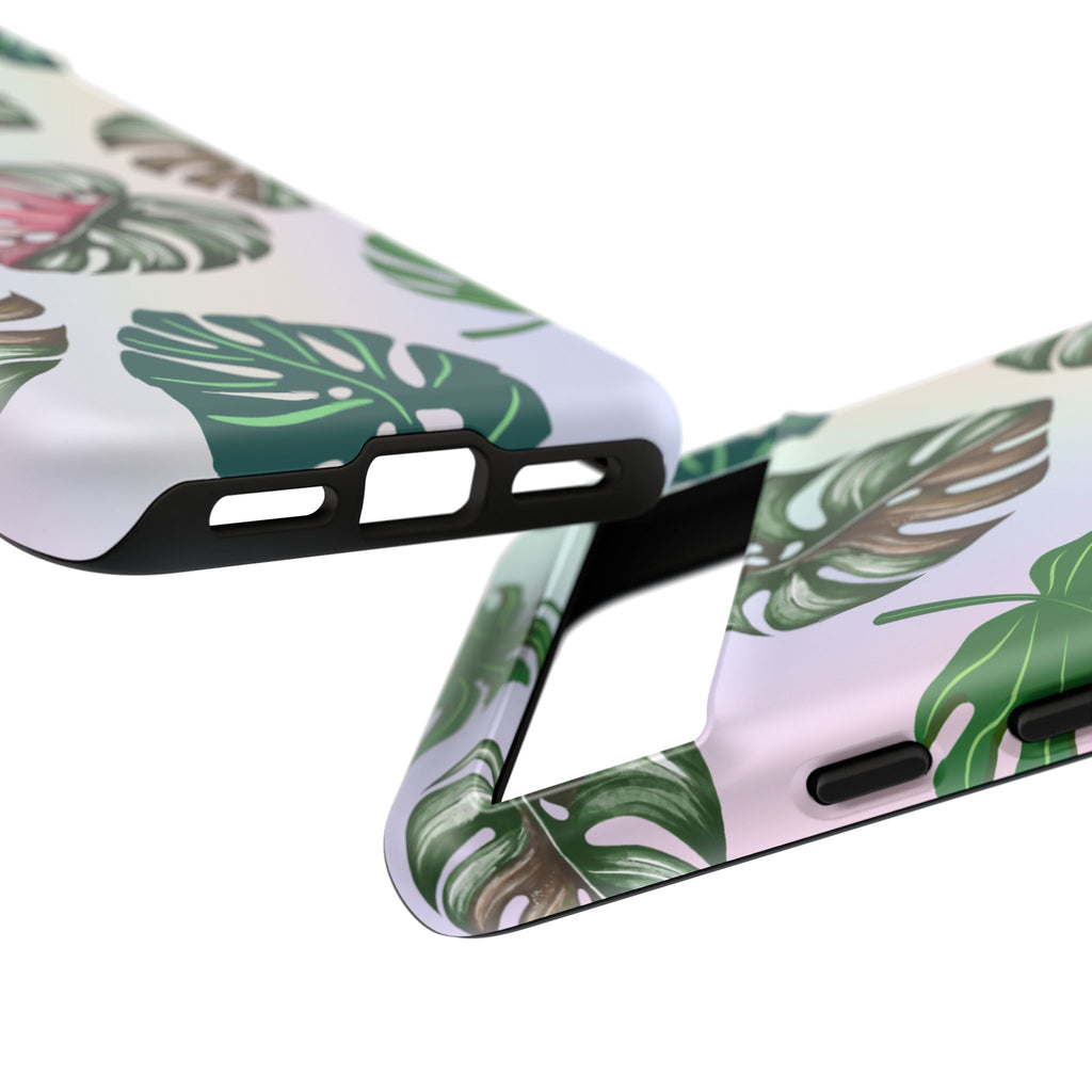 Tough Cases - Monstera Leaf Themed Phone Protection for iPhone, Samsung, and Google Pixel (Matte/Glossy)