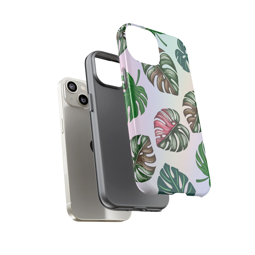 Tough Cases - Monstera Leaf Themed Phone Protection for iPhone, Samsung, and Google Pixel (Matte/Glossy)