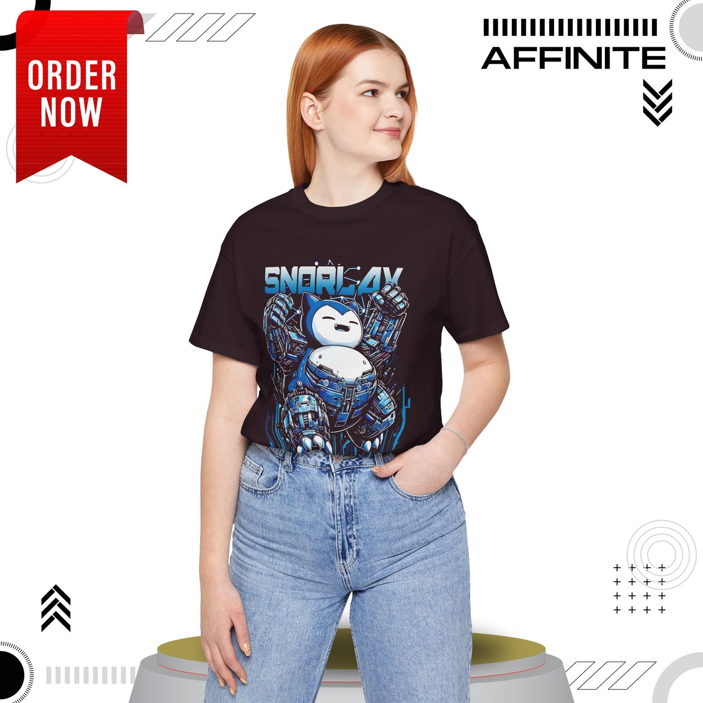 T-Shirt Robot Snoorlax Unisex Softstyle T-Shirt / Anime-Inspired Graphic Tee by Bella+Canvas
