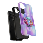 Futuristic Gradient Tough Case – 'Future is Now' 3D Design | Shockproof & UV Protected