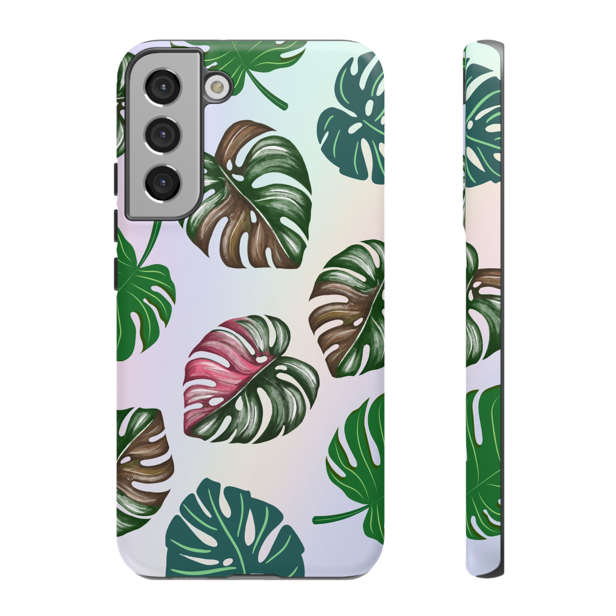 Tough Cases - Monstera Leaf Themed Phone Protection for iPhone, Samsung, and Google Pixel (Matte/Glossy)