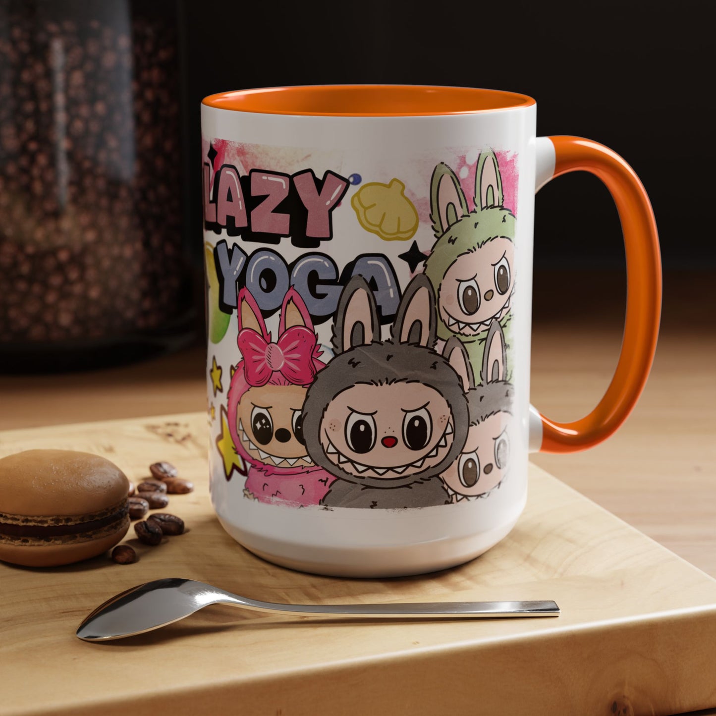 Mug Lazy Yoga Accent Coffee Mug - Fun and Colorful 11oz & 15oz Mugs for Coffee Lovers