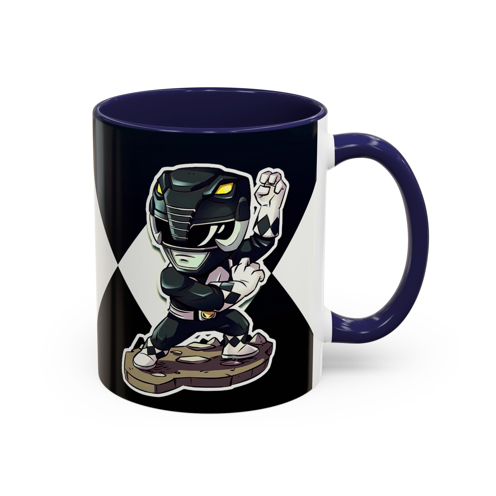 Mighty Morphin Power Rangers Black Ranger Ceramic Mug - 11oz & 15oz Coffee Mug - Accent Mug for Pop Culture Fans