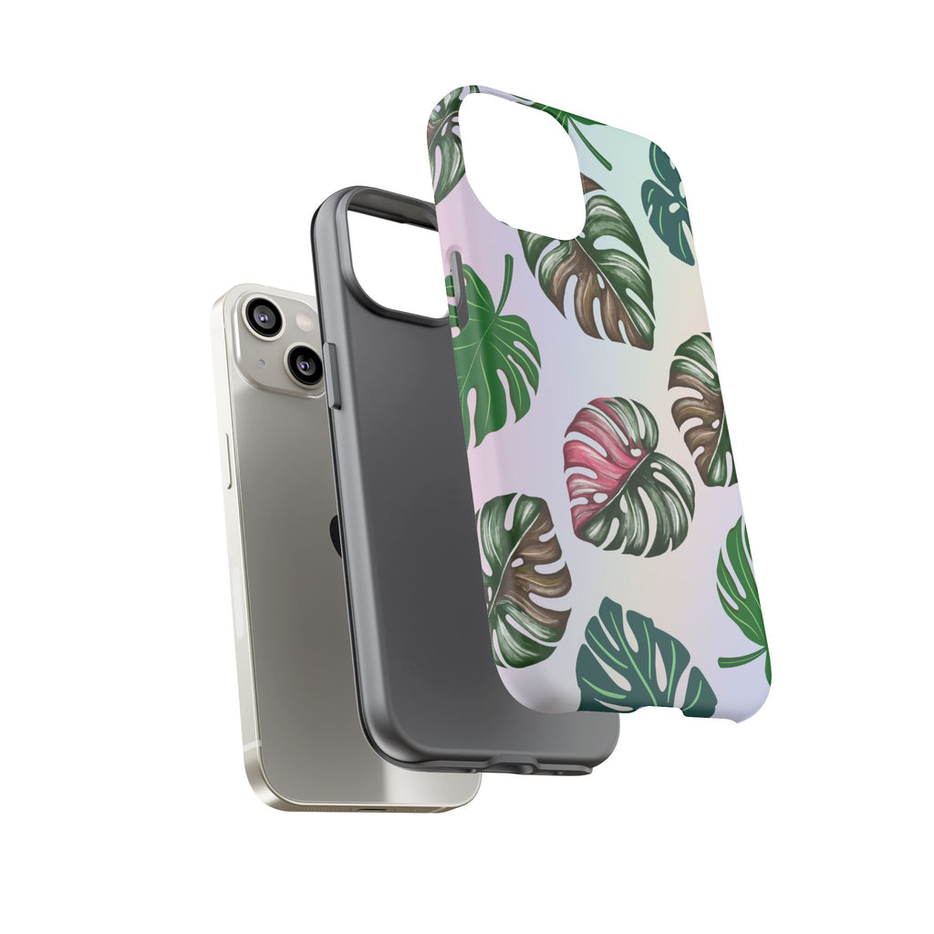 Tough Cases - Monstera Leaf Themed Phone Protection for iPhone, Samsung, and Google Pixel (Matte/Glossy)