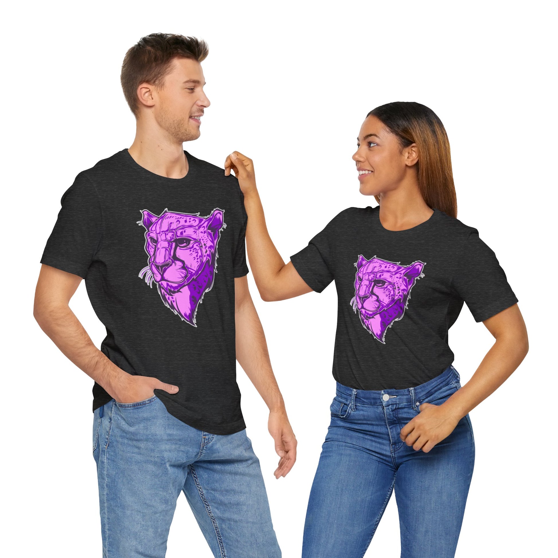 T-Shirt Vibrant Purple Leopard Tee - Unisex Jersey Shirt, Wild Animal Print, Graphic Tee, Gifts for Nature Lovers, Unique Artwear, Stylish [...]
