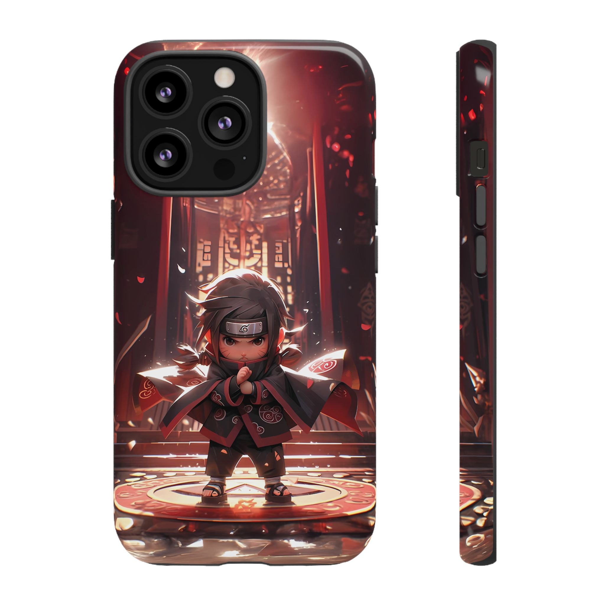 Chibi Itachi Tough Phone Case – Anime Protective Case for iPhone & Samsung, UV Resistant, Durable & Stylish