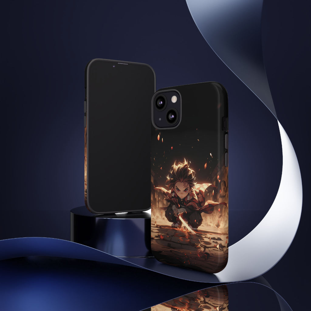 Tough Phone Case – Chibi Tanjiro Kamado Anime Protective Case for iPhone & Samsung