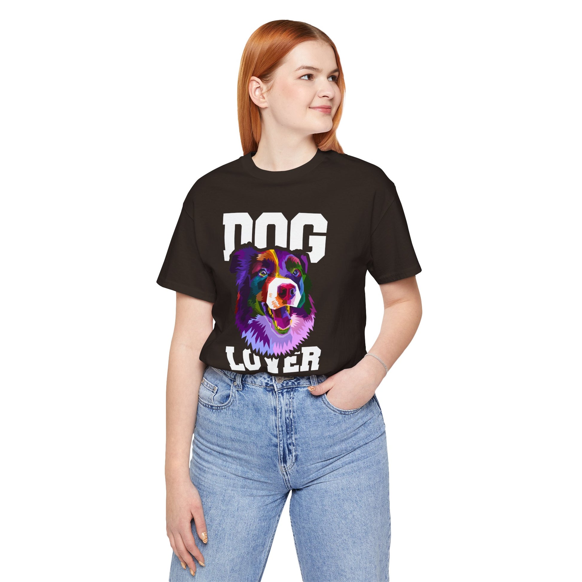 T-Shirt Unisex Dog Lover Shirt | Graphic T-Shirt with Dog Design and 'Dog Lover' Text