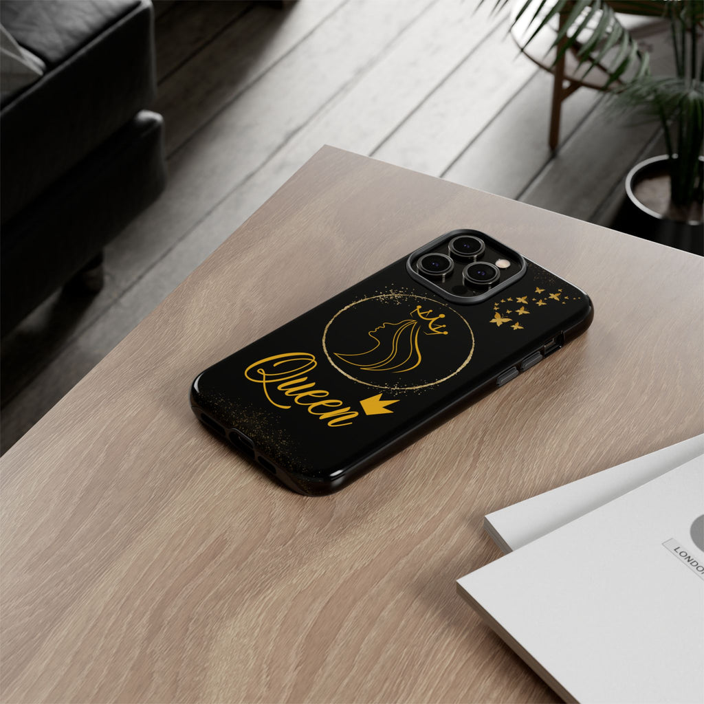 Tough Case Queen Phone Case – Matte & Glossy Crown Design for iPhone, Samsung & Pixel